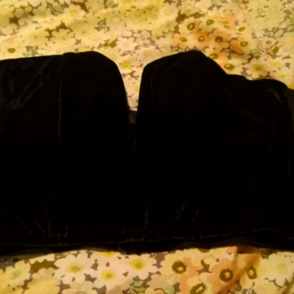 Victoria's Secret velvet bustier with lace on back size medium